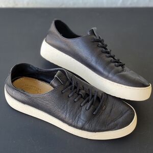 Frye Webster Womens Black Leather Platform Fashion Sneakers Shoes Size 6.5